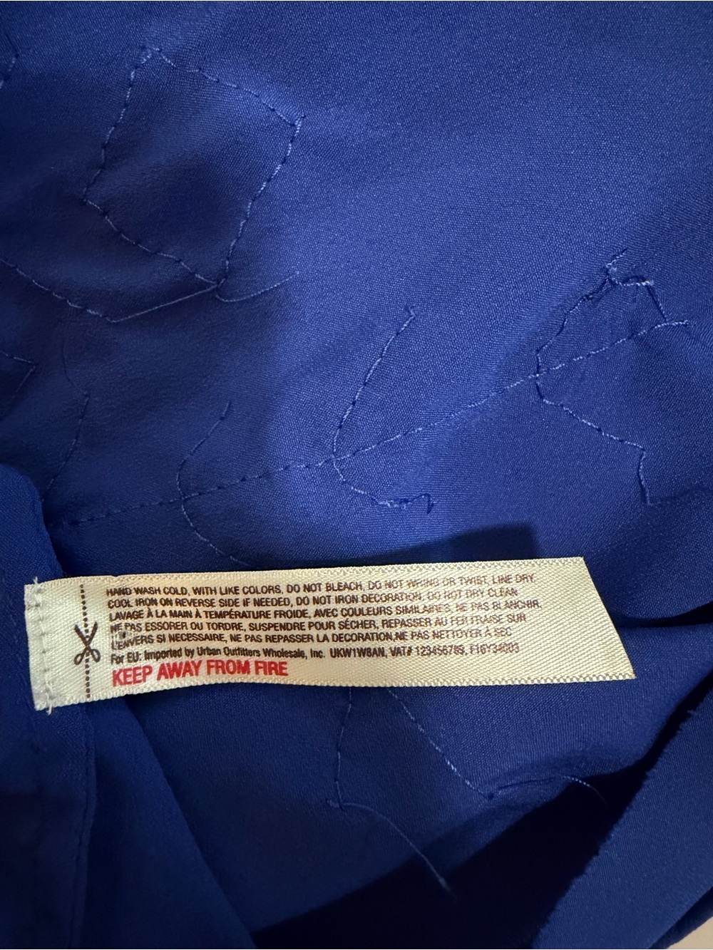 Free People Royal Blue Beaded Spaghetti Strap Mini Dress - Picture 7 of 7